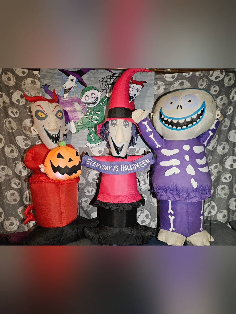 Disney Nightmare before christmas lock shock and Barrel halloween inflatables